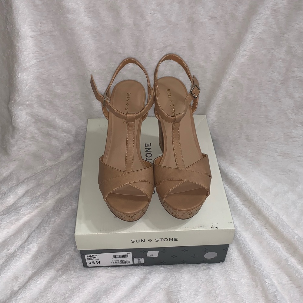 NWT Cork Wedge Heel